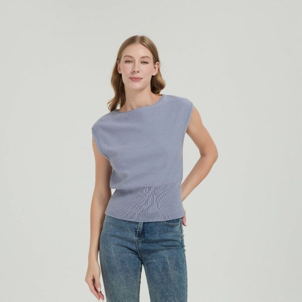 Women's Boat Neck Pullover Sweater - Universal Thread Blue XS
